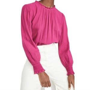 Xirena Ivy Top Pink Cotton Gauze Small